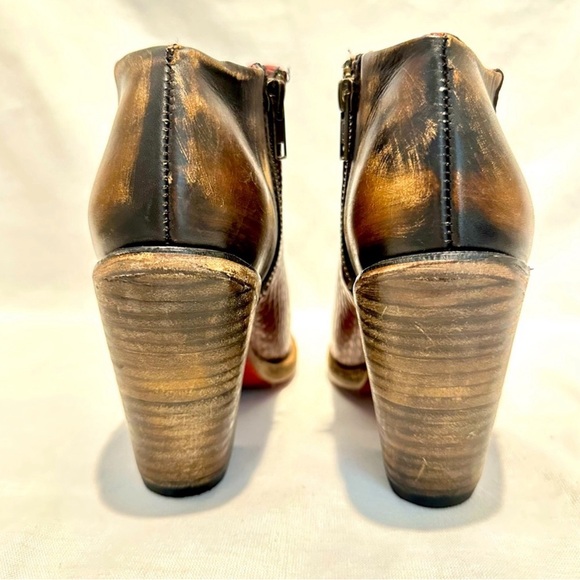 freebird red croc leather booties size 7 brand new - Picture 3 of 5